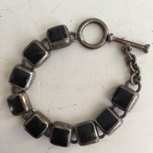 Elegant Black and Silver Bracelet